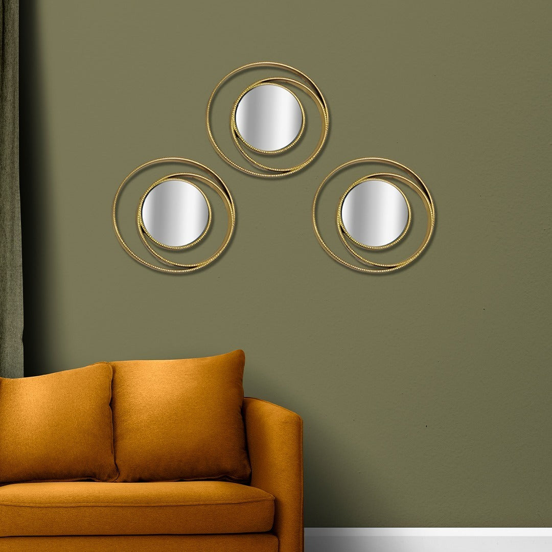 Trio Mirrors for Decoration / Art Frame Design Mirror Wall – Nordic Style