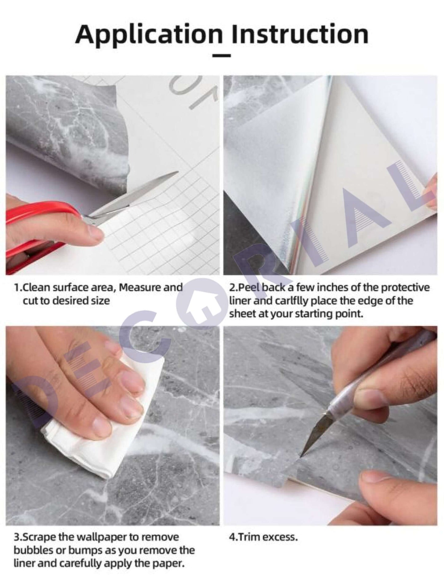 Self-Adhesive Marble Sheet Sticker – Anti-Oil & Heat Resistant