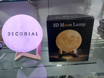 3D Printed Lunar Night Light - LED Moon Ball Lamp