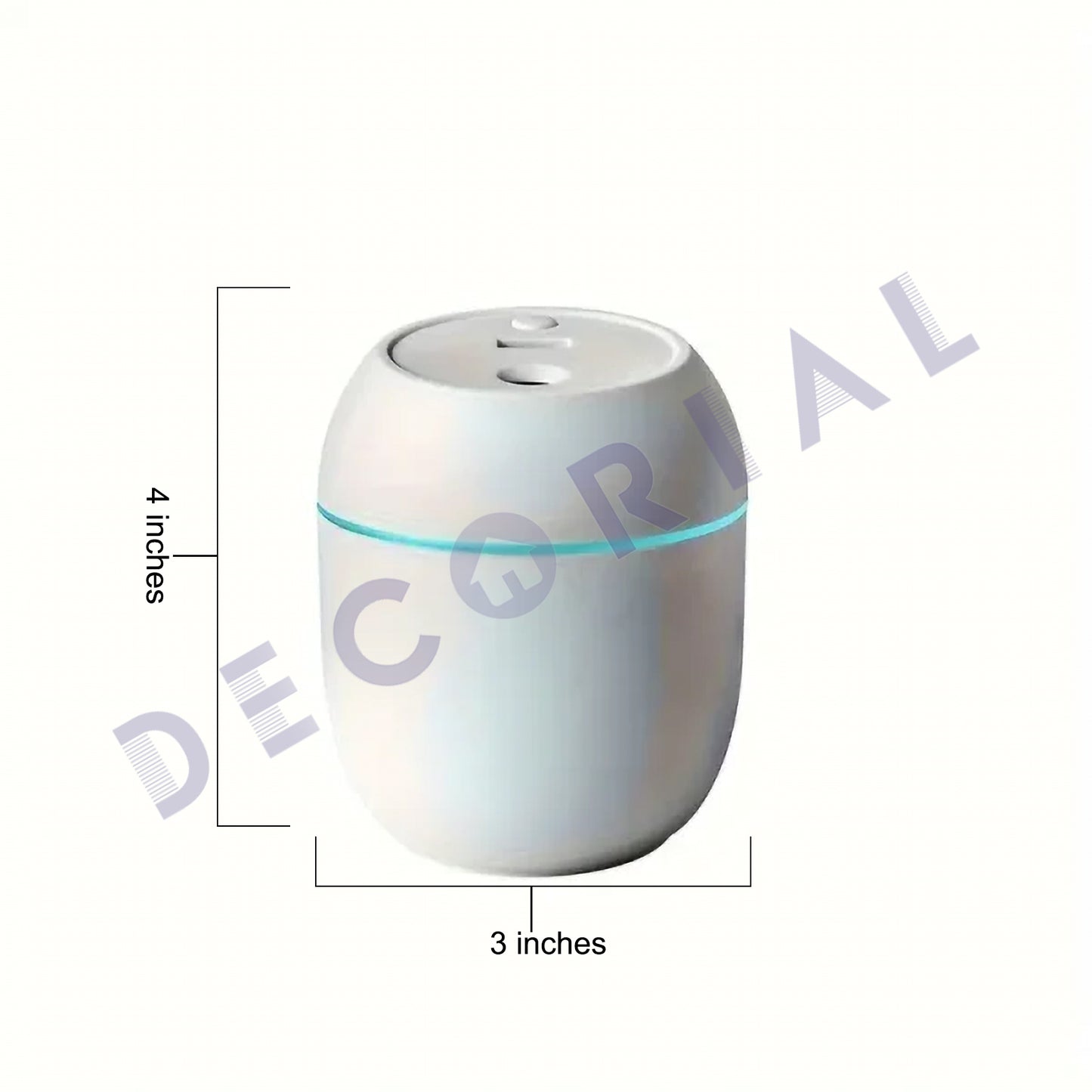 Portable USB Air Humidifier with Warm LED Outline