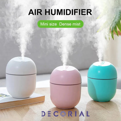 Portable USB Air Humidifier with Warm LED Outline