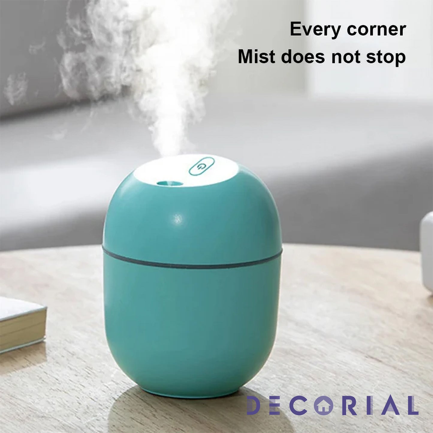 Portable USB Air Humidifier with Warm LED Outline