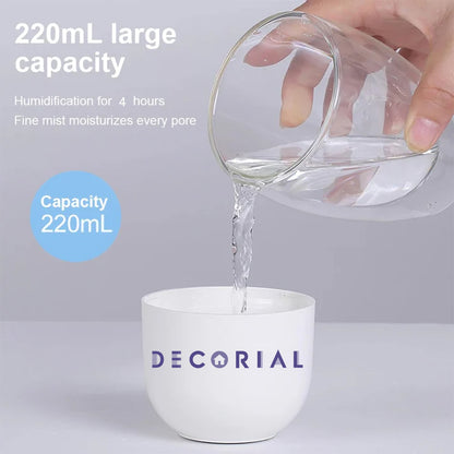 Portable USB Air Humidifier with Warm LED Outline