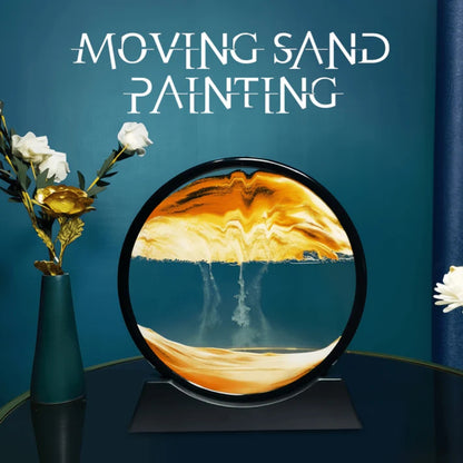 3D Moving Sandscapes Frame | 7-Inch Sand Decorative Showpiece (Random Color)