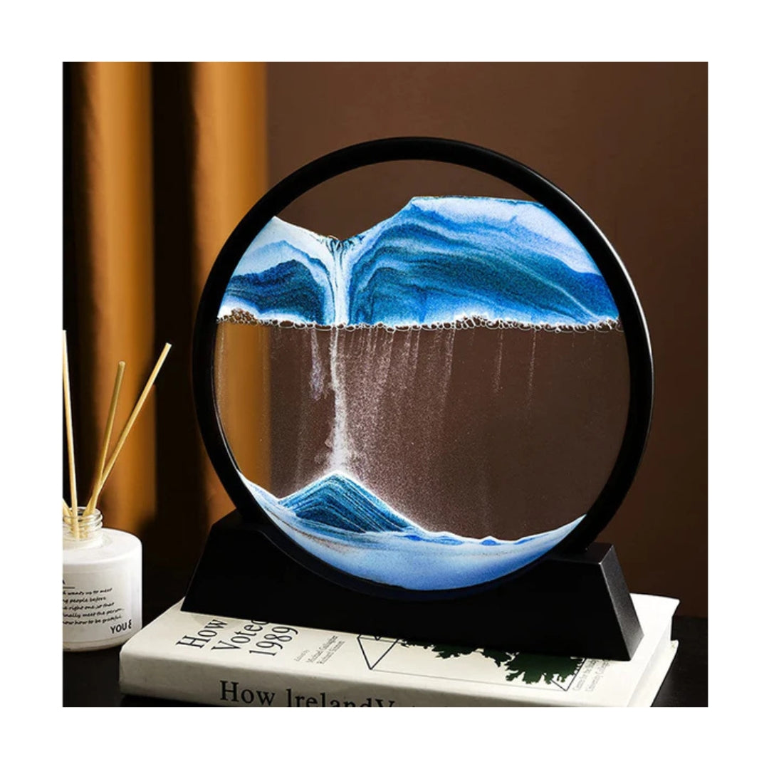 3D Moving Sandscapes Frame | 7-Inch Sand Decorative Showpiece (Random Color)