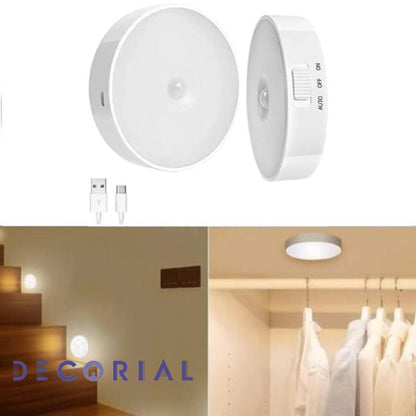 Intelligent USB-Rechargeable Night Light for Wardrobe & Home